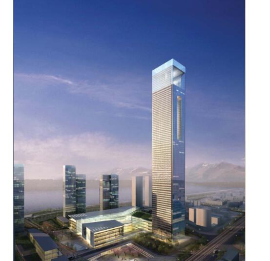 超高层塔式现代风格综合性办公楼建筑（地标性建筑）-1