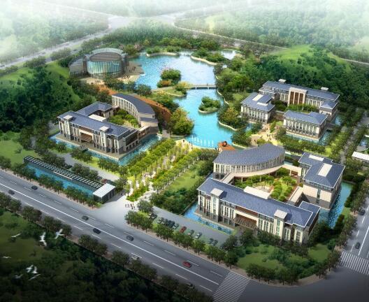 [湖南]新中式风格企业办公楼总部基地规划及建筑设计方...-1