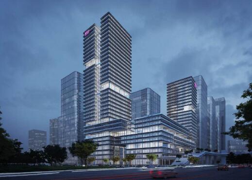 [广东]超高层幕墙立面知名电子商业办公楼建筑设计方案...-1