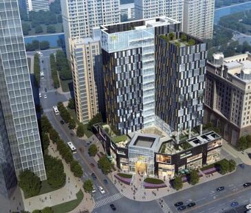 [上海]可持续性底层商业及高层办公建筑设计方案文本（知...-1