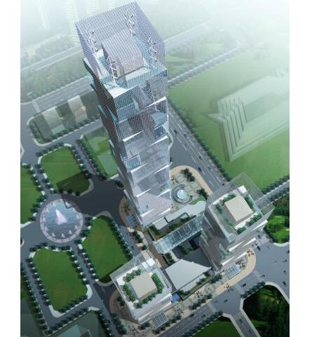 [天津]超高层现代风格塔楼商业综合楼建筑设计方案文本-1