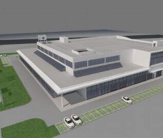 [南京]两层知名汽车4s店建筑设计方案图（含CAD及建筑模...-1