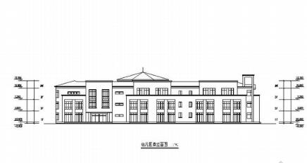某欧式风格3层幼儿园建筑方案图（含效果图）-1