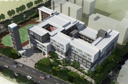 [广东]现代风格42班小学校园规划及教学楼设计方案文本-1