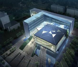 [上海]5层大型玻璃幕墙图书馆建筑设计方案文本-1