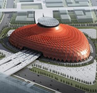 [上海]3层大型钢筋混凝土框架抗震墙结构展览馆方案文本...-1