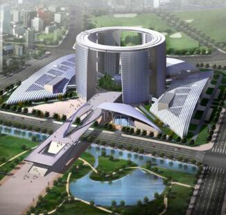 [杭州]某市民中心广场建筑设计方案文本-1