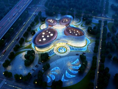 [北京]现代曲线造型文化中心及幼儿园建筑设计方案文本...-1