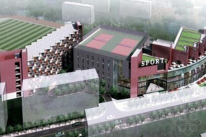 [上海]五层体育馆建筑设计方案(含CAD)-1