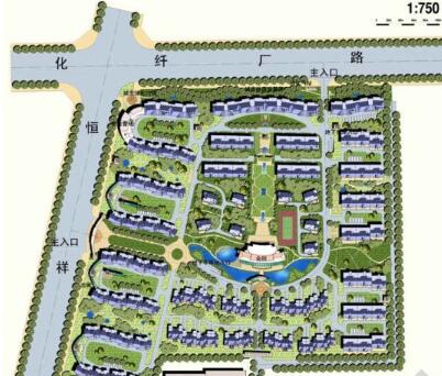 [保定]城市花园小区详细规划方案设计-1