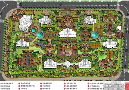 [大连]新古典主义风格居住区局部区域景观方案设计-1