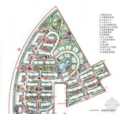 [湖南长沙]花园住宅区环境景观概念规划设计方案-1