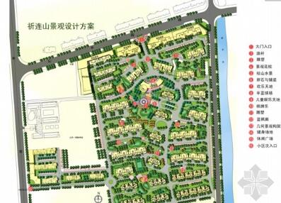 [上海]北美风格花园住宅小区景观设计方案-1