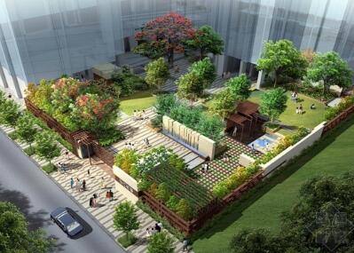 [广东]临商业街花园式休闲庭院景观设计方案-1
