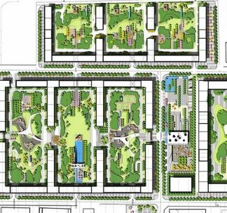 [太原]简约大气住宅区景观规划概念设计方案-1