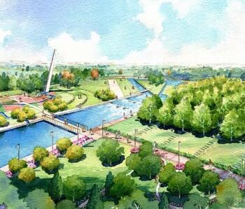 [北京]滨水现代国际新城景观规划设计方案-1