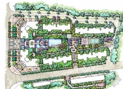 [湖南]新加坡园林风情现代文化住宅区景观规划设计方案-1