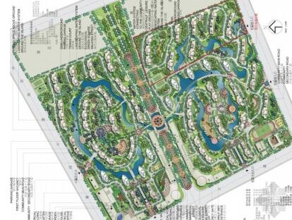 [武汉]现代自然风格住宅小区景观设计方案（含CAD）-1