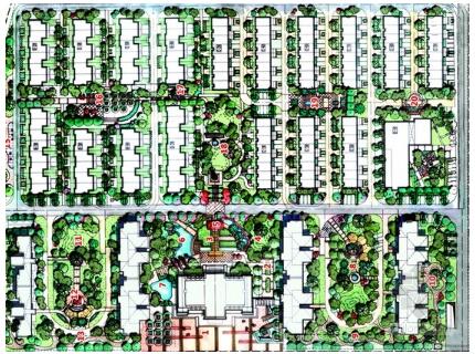 [武汉]英伦田园风格高档住宅小区景观概念方案设计-1