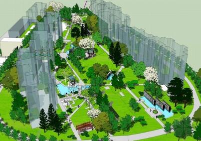 [广西]优雅主题住宅小区环境绿化设计方案-1