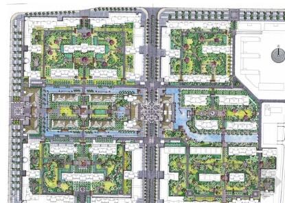 [西安]现代休闲舒适居住区景观规划设计方案-1