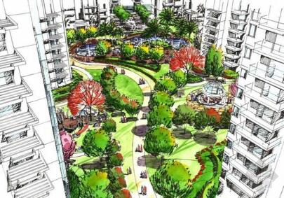 [江苏]湖畔型花园住宅小区景观设计方案-1