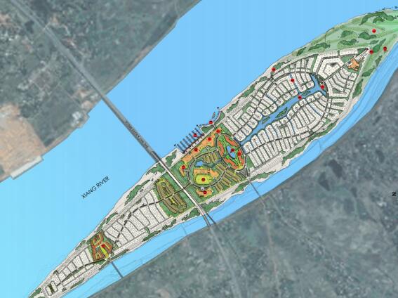 [湖南]长沙月亮岛度假社区整体规划设计-1