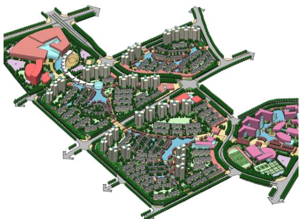 [重庆]双福综合项目居住区总体规划设计（综合，现代）-1