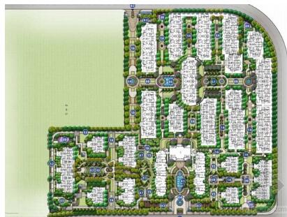 [上海]法式园林风情住宅小区景观方案设计-1
