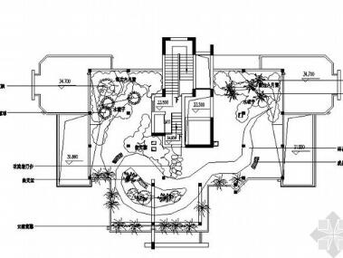 多种屋顶花园景观工程施工图-1