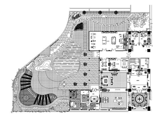21套屋顶花园CAD施工图（8）办公楼屋顶花园环境工程套图-1