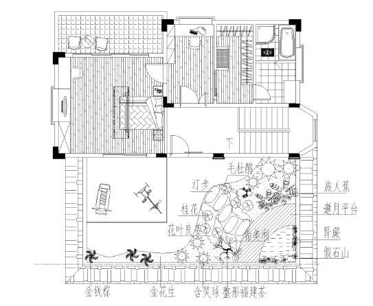 21套屋顶花园施工图（2）含室内CAD布局-1