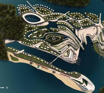 [河北]科技化滨水岛屿未来生态旅游景观规划设计方案-1