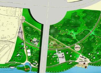 某滨河公园规划平面图-1