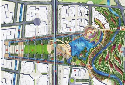[成都]现代生态都市新城中央公园景观规划设计方案-1