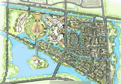 [山东]“水文化”主题城市游憩商业区景观规划设计方案-1