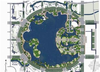 [河南]山水式现代综合性公园景观工程规划设计方案-1