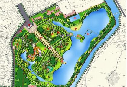 [武汉]“水绿之间”为主题的自然生态公园景观规划设计方...-1