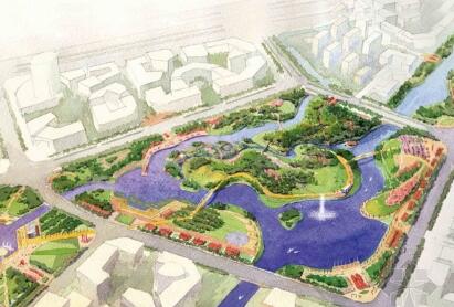 [上海]现代化城市中央公园景观规划设计方案-1