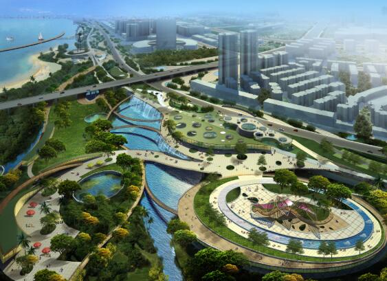 [四川]遂宁市河东新区五彩滨江景观带方案设计（PDF+90页...-1