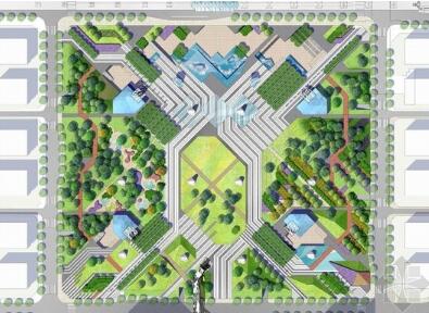 [重庆]城市商务休闲广场景观设计投标方案-1