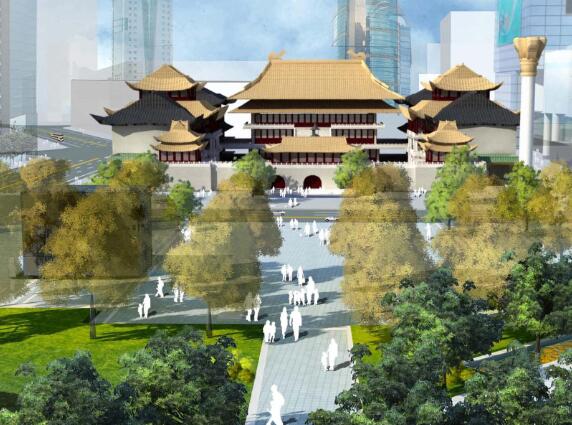 [上海] 靜安寺地區城市設計國際競賽景观方案文本（PPT+...-1