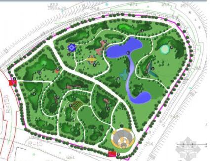 武汉某公共绿地景观方案设计-1