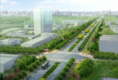 [江苏]城市工业区主干道景观设计方案-1