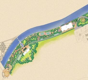 [成都]法国新古典主义风格滨河公园景观改造工程设计方案-1