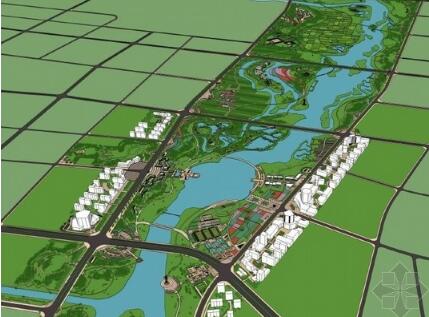 [南阳]城市滨水文化休闲走廊景观规划设计方案（包含指标...-1