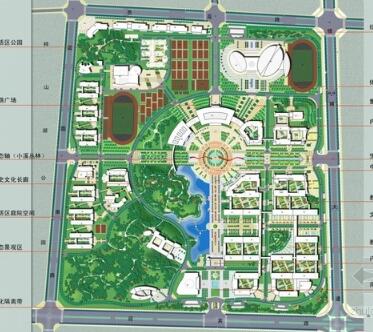 [湖南]大学校园环境景观规划设计方案-1
