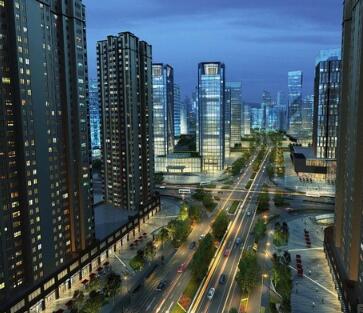 [南京]现代科技光影商务新城景观设计方案-1