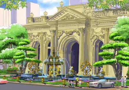 [广州]奢华型欧式皇家酒店景观规划设计方案（知名地产公...-1