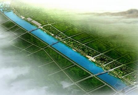 [西安]滨水国际商务区景观带规划设计方案-1
